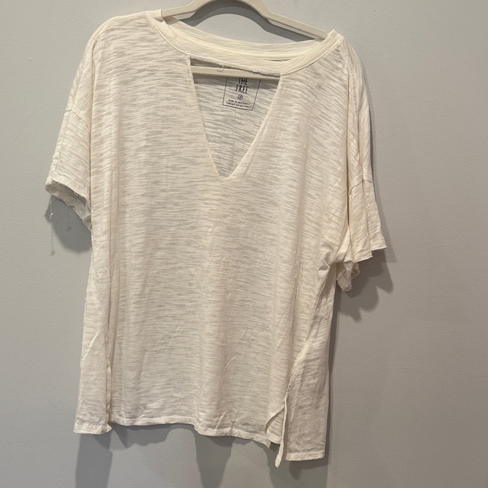 White V-Neck Women's Top we the free - nwot